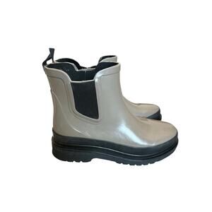 Chooka Ballard Chelsea Rain Boots Gray Taupe Waterproof Ankle Booties Women’s 7